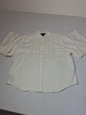 Ralph Lauren 100% Linen Blouse  Shirt Size XL button down, long sleeve